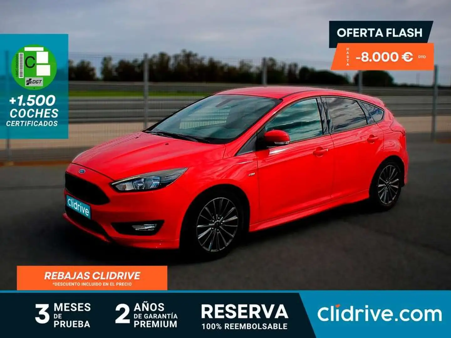 Ford Focus 1.0 Ecoboost ST Line Aut. 125 Rouge - 1