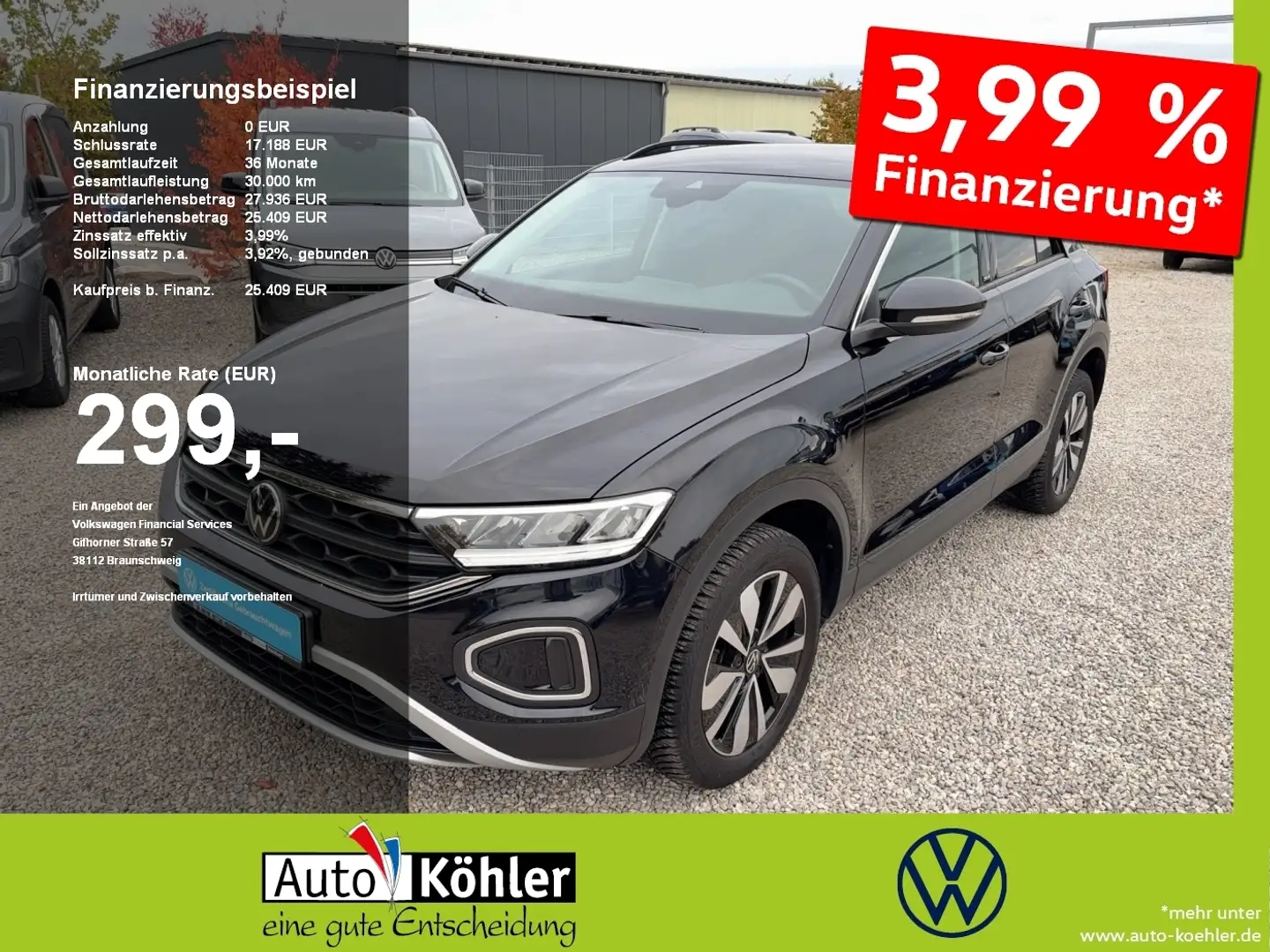 Volkswagen T-Roc Move TSi DSG Black+CarPlay+LED+Navi+Virt Noir - 1