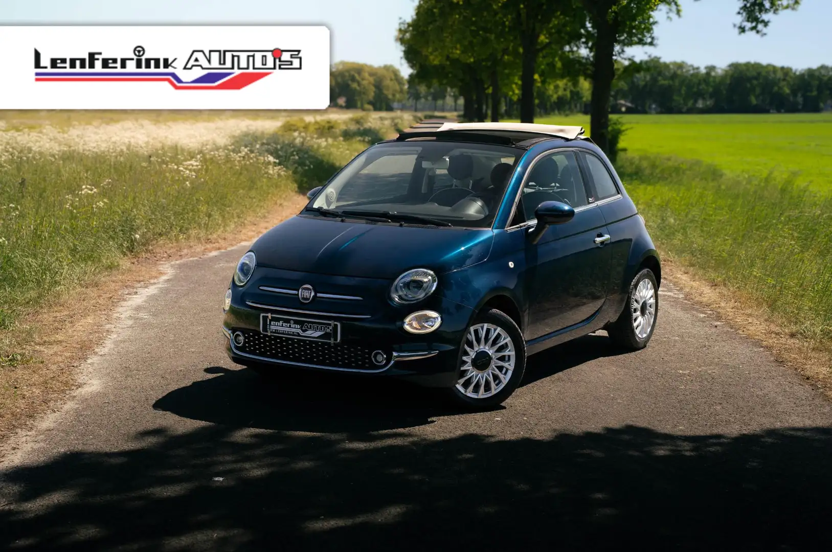 Fiat 500C 0.9 TwinAir Turbo Lounge Sport Lite Navi Cruise Mi Blauw - 1
