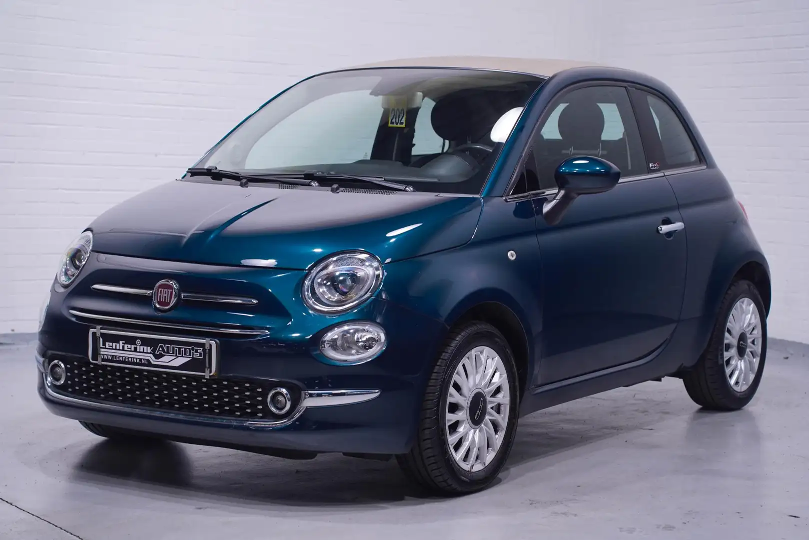 Fiat 500C 0.9 TwinAir Turbo Lounge Sport Lite Navi Cruise Mi Blauw - 2