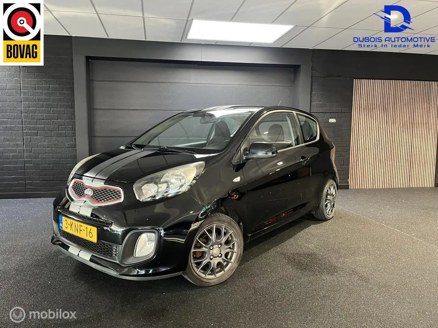 Kia Picanto SPORT 1.0 CVVT |AIRCO|UNIEK|LM VELGEN|NW APK|NAP Zwart - 2