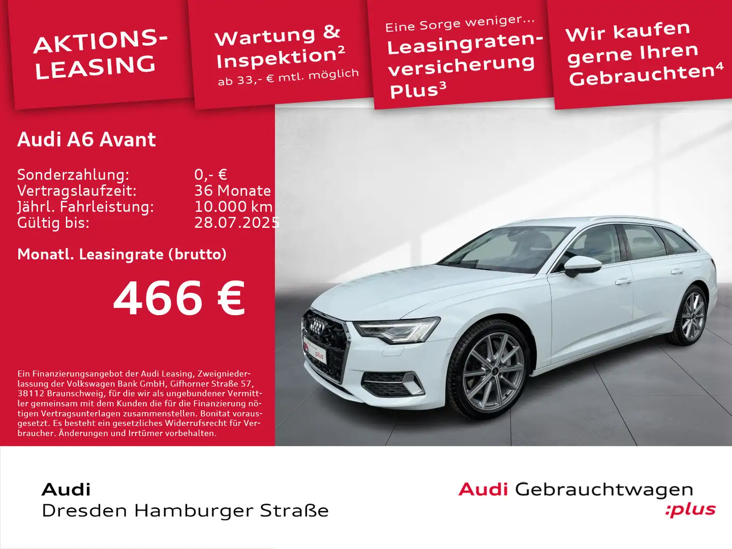 Audi A6 50 TFSI e advanced quattro Matrix Navi Weiß - 1
