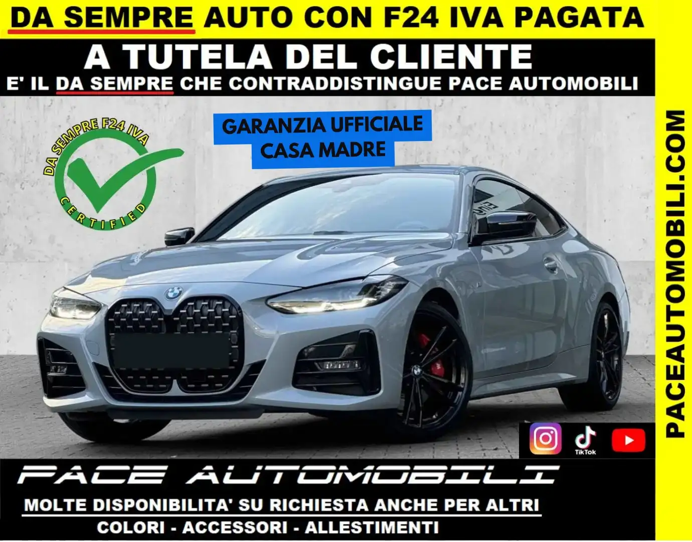 BMW 420 D M-SPORT MSPORT M SPORT CURVED BLACK PACK 19" HUD Grigio - 1