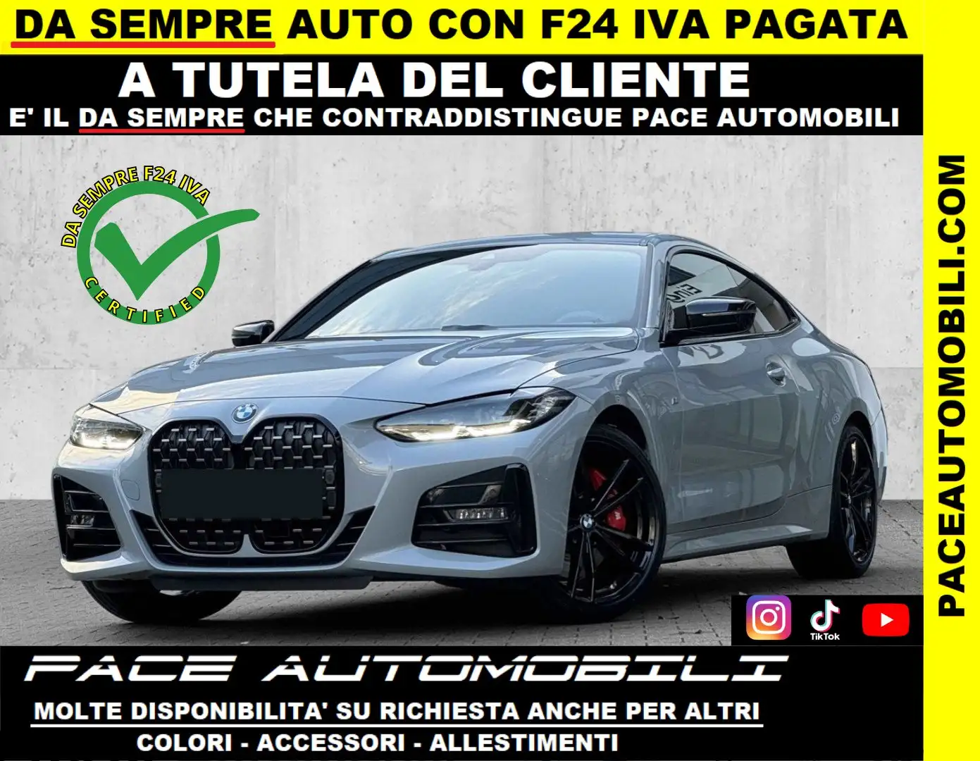 BMW 420 D M-SPORT MSPORT M SPORT CURVED BLACK PACK 19" HUD Grigio - 1