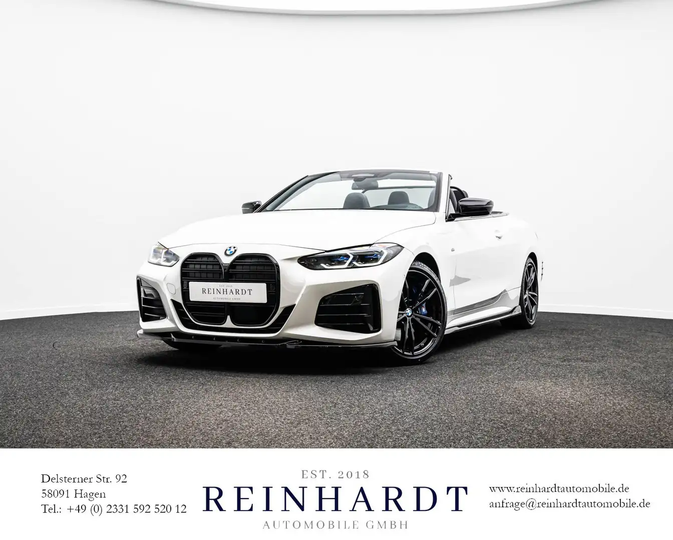 BMW 440 i CABRIOLET xDRIVE SHADOW/LSR/ACC/HuD/H&K/KAM Weiß - 1