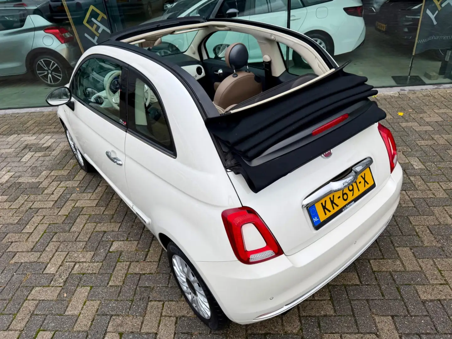 Fiat 500C 0.9 TwinAir Turbo Cabrio Lounge, NAP, 1e eigenaar, Blanc - 2