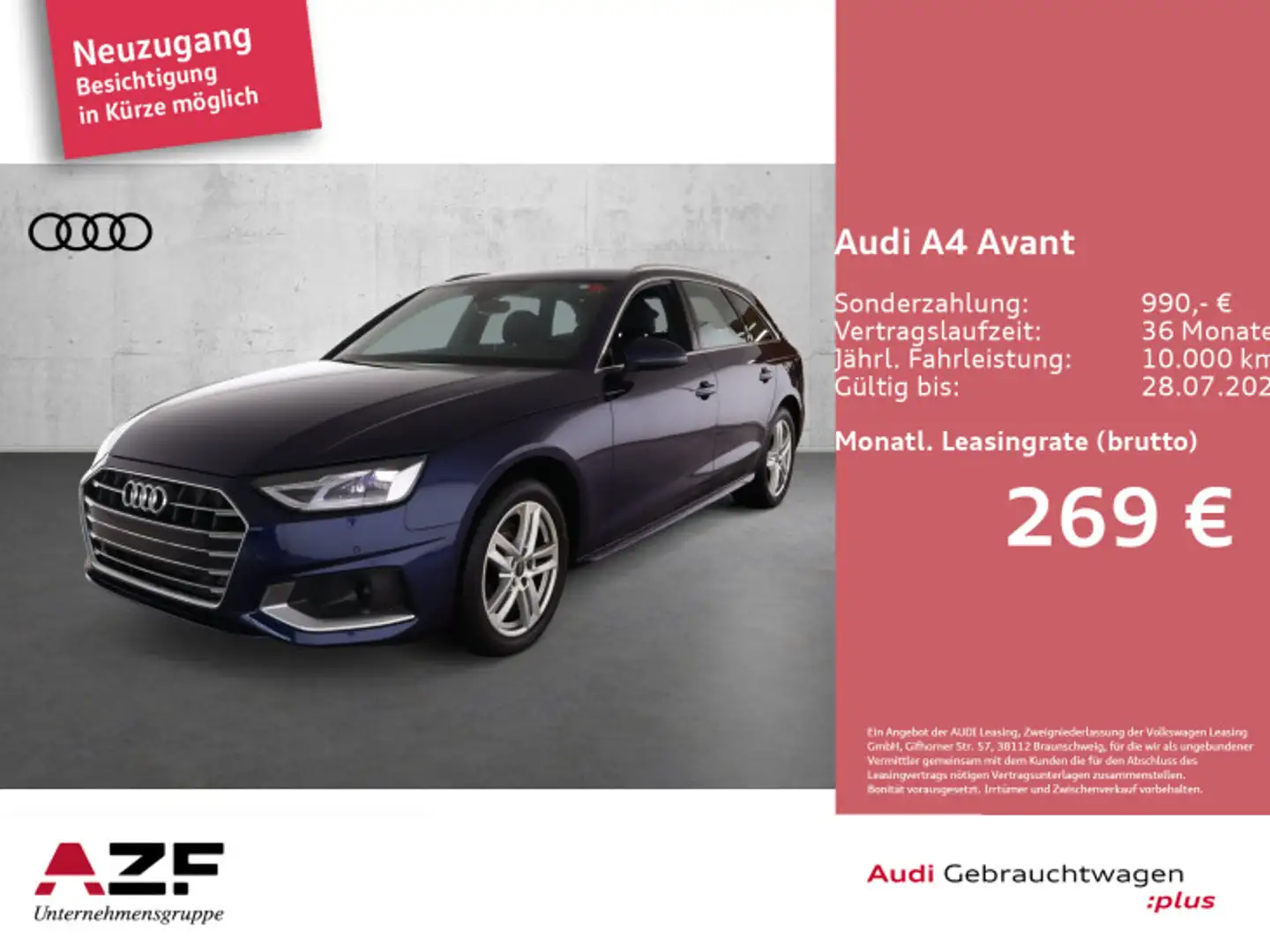 Audi A4 Avant 35 TFSI S-tronic advanced NAVI+ACC+SITZHZG+D Blau - 1