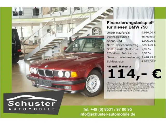 BMW 750 i Autom Liebhaberfahrzeug Klimaaut Schiebed.