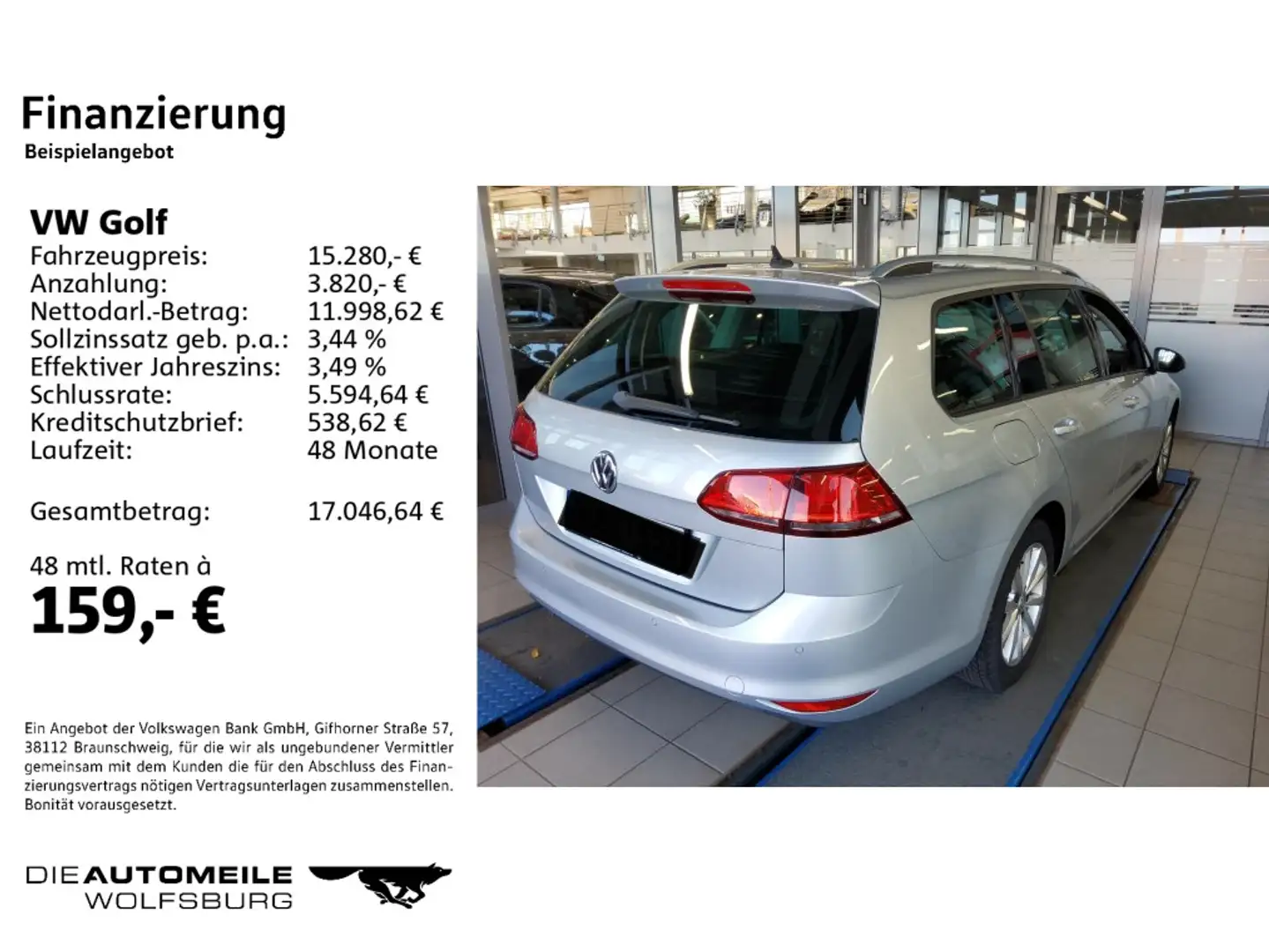 Volkswagen Golf 7 VII Variant 1.4 TSI Lounge Rückfahrkam/Na Argent - 2