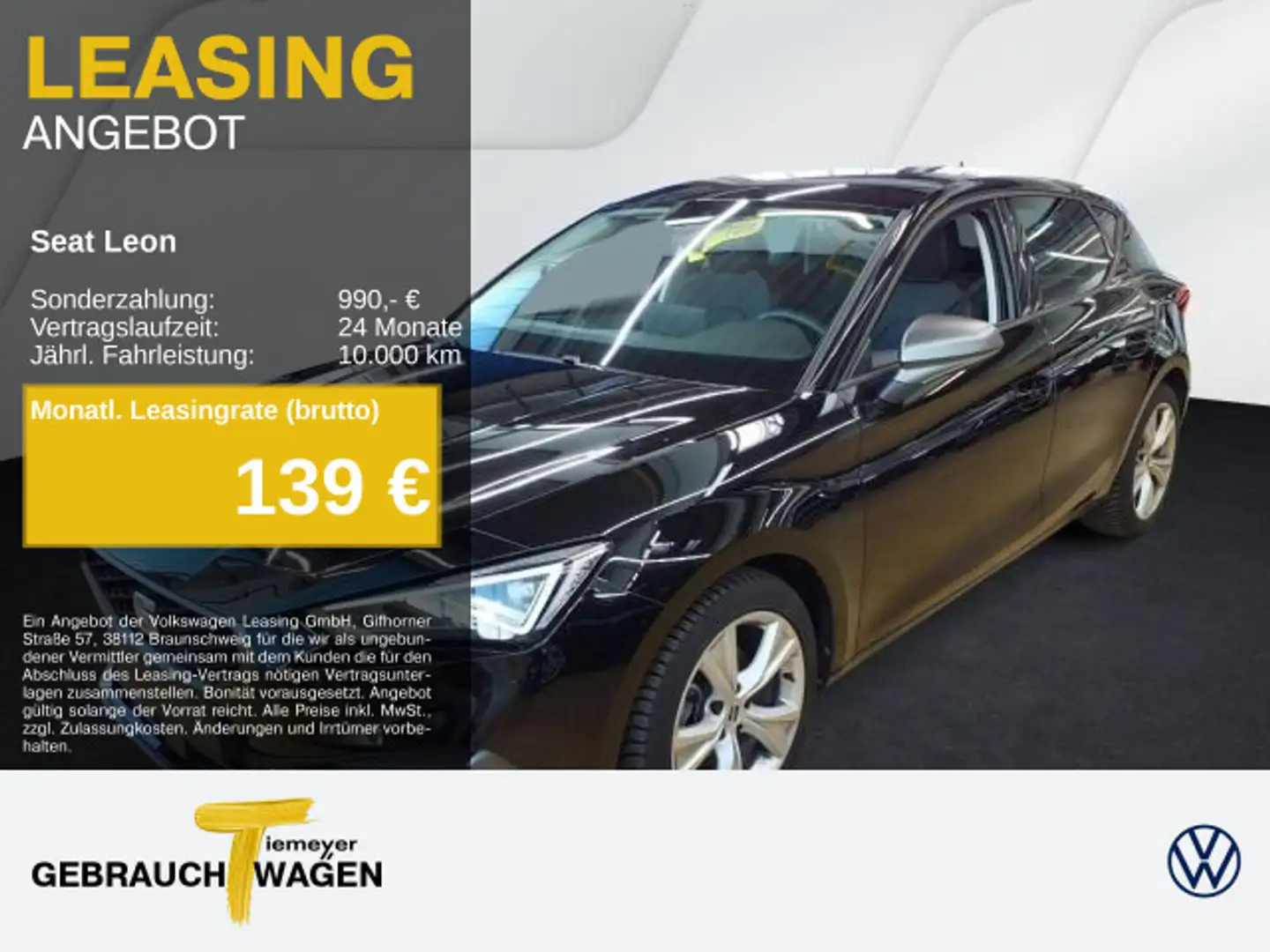 SEAT Leon 2.0 TDI DSG FR MOD-2025 MATRIX 12,9"NAVI PA Schwarz - 1