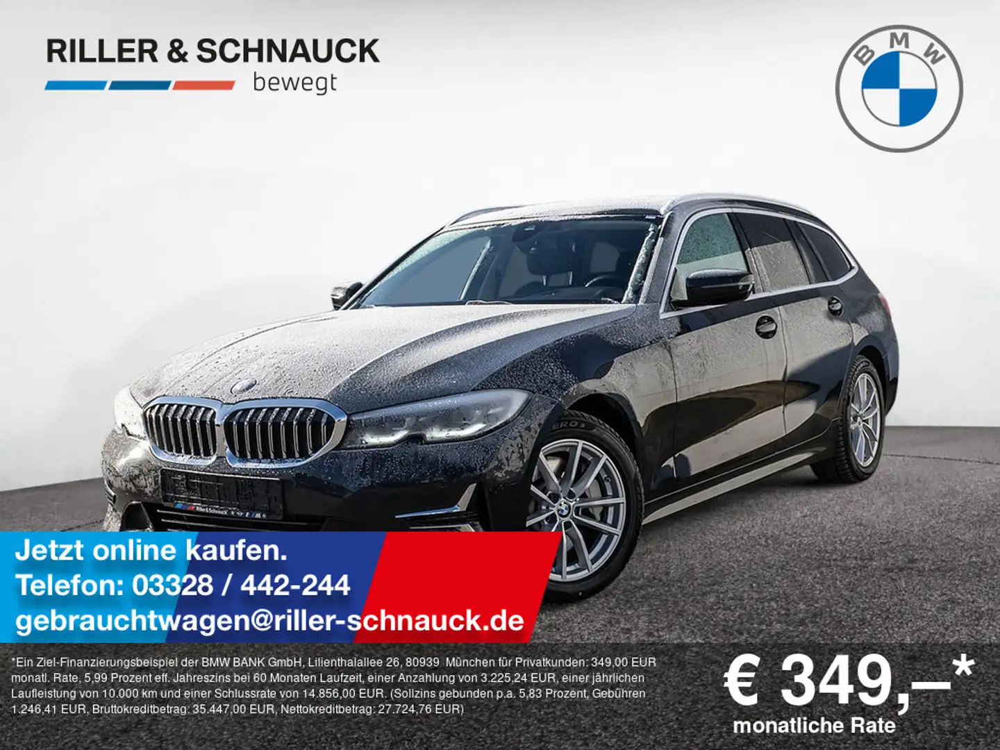 BMW 330 i Touring Luxury Line PANO+AHK+LEDER+NAVI+ Schwarz - 1
