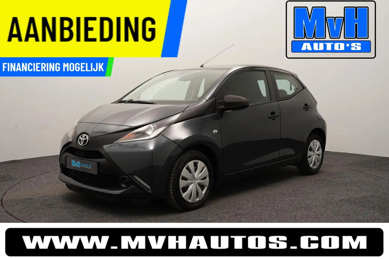 Toyota Aygo 1.0 VVT-i x|AIRCO|ORG.NL|LED|ISOFIX|CARBON Gris - 1