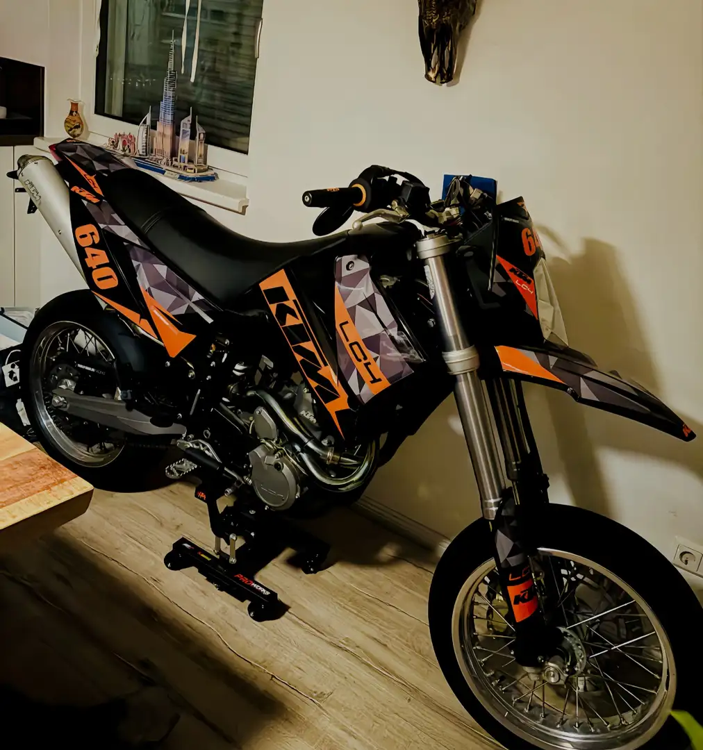 KTM 640 LC 4 supermoto Noir - 1