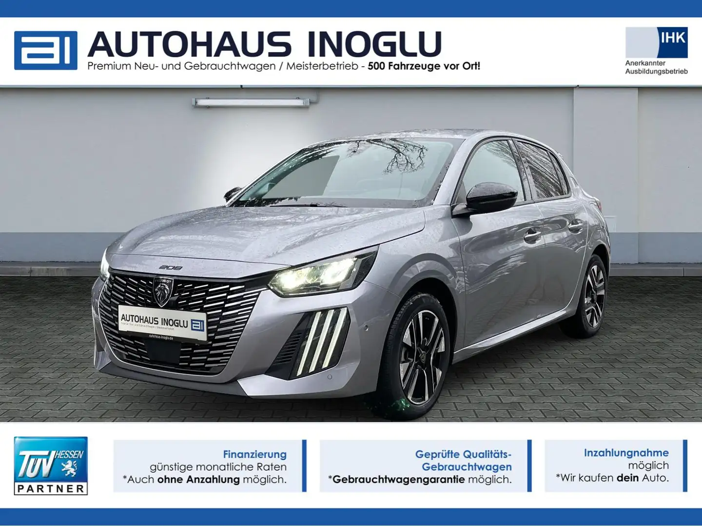 Peugeot 208 Hybrid 100 Allure eDCS6 Navi+LED+360° Kam+ACC+ Gris - 1