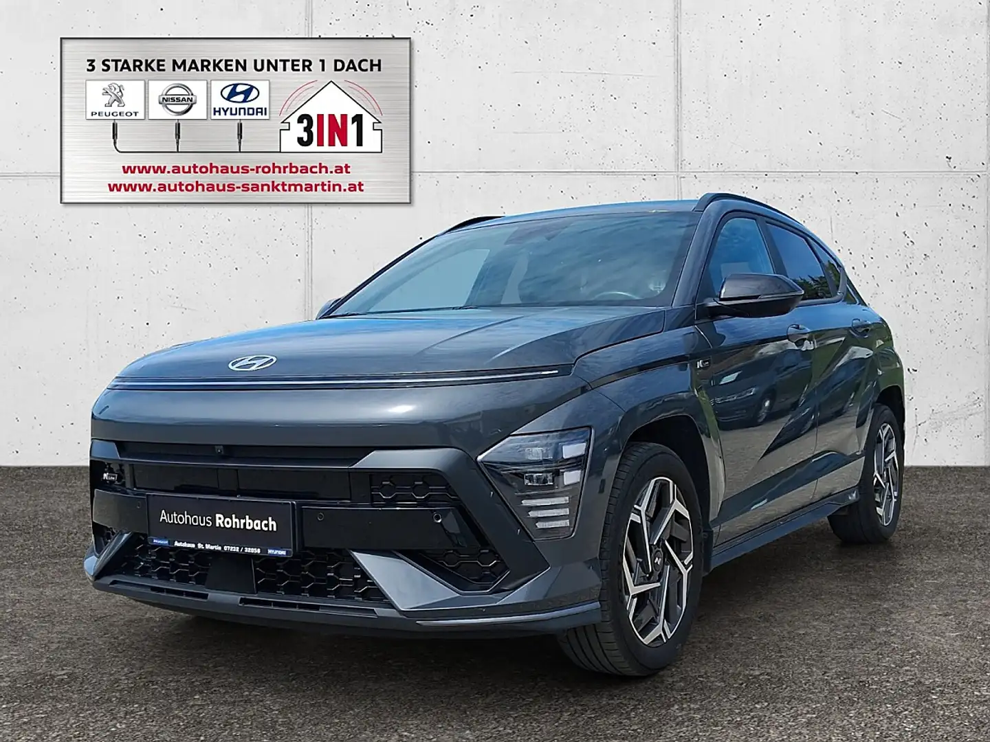 Hyundai KONA Kona 1,6 GDI Hybrid N Line DCT Aut. Grau - 1