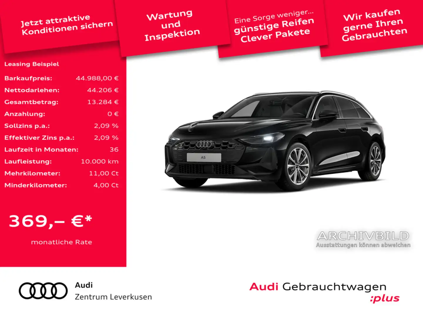 Audi A5 Avant quattro NAVI VIRT AHK ACC KAM SHZ LE Schwarz - 1