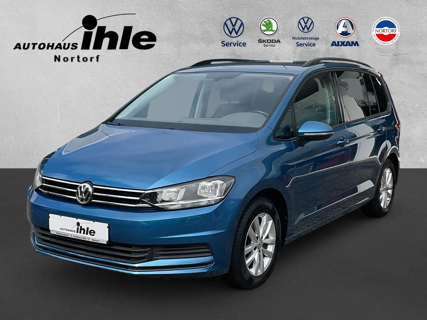 Volkswagen Touran 1.2 TSI AHK 7 Sitzer RFK Sitzhzg Klima PD Blauw - 1