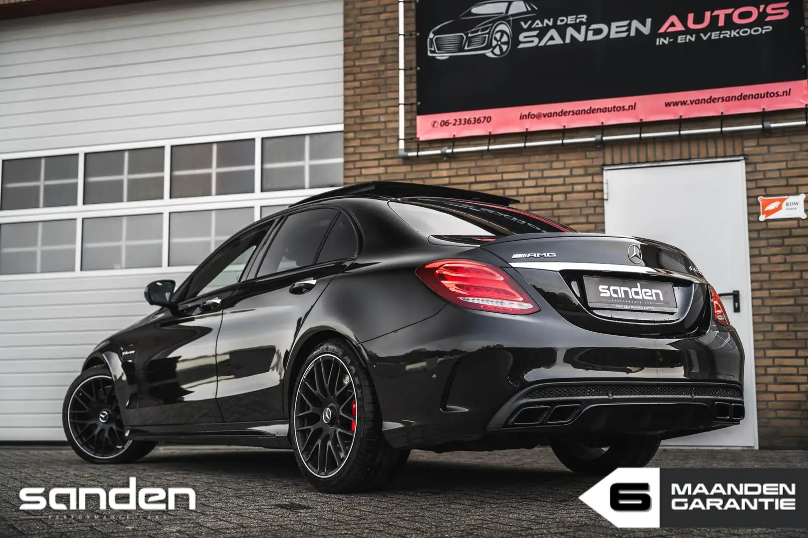 Mercedes-Benz C-klasse AMG C63s 511pk|Pano|HUD|360cam|Memory|ACC Zwart - 2