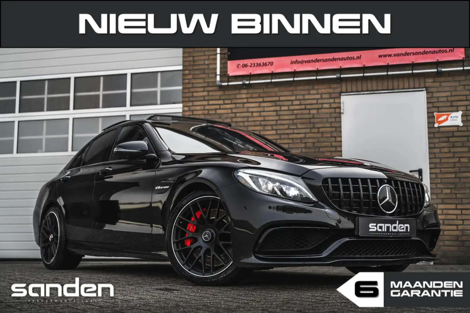 Mercedes-Benz C-klasse AMG C63s 511pk|Pano|HUD|360cam|Memory|ACC Noir - 1