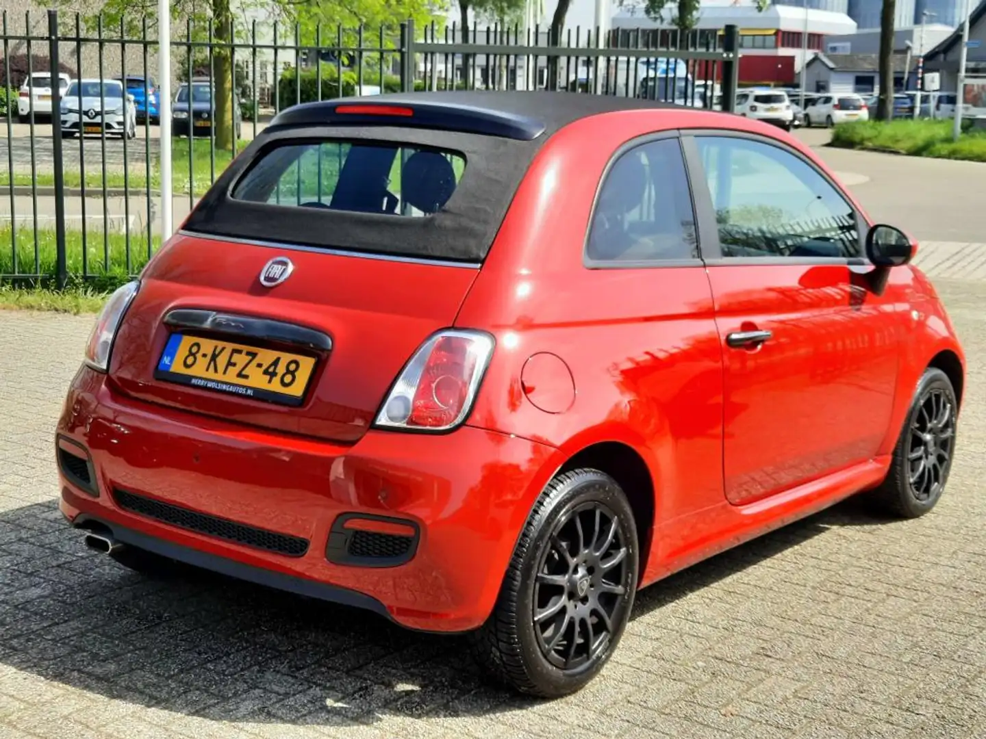 Fiat 500C 0.9 TwinAir 500S Cabrio Airco Navi Pdc Rood - 2