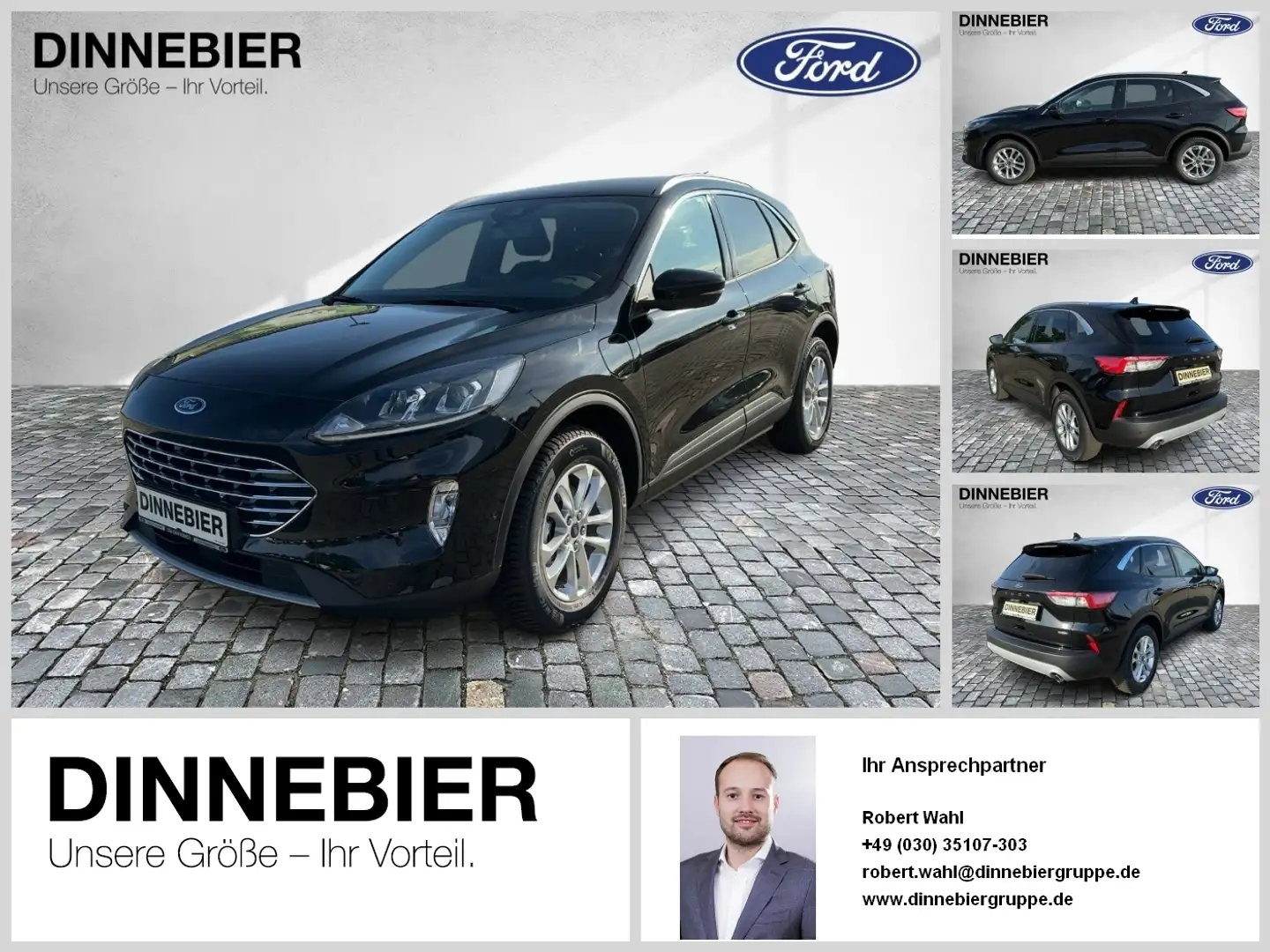Ford Kuga Titanium Allwetter+Kamera+Navi+Keyless Zwart - 1