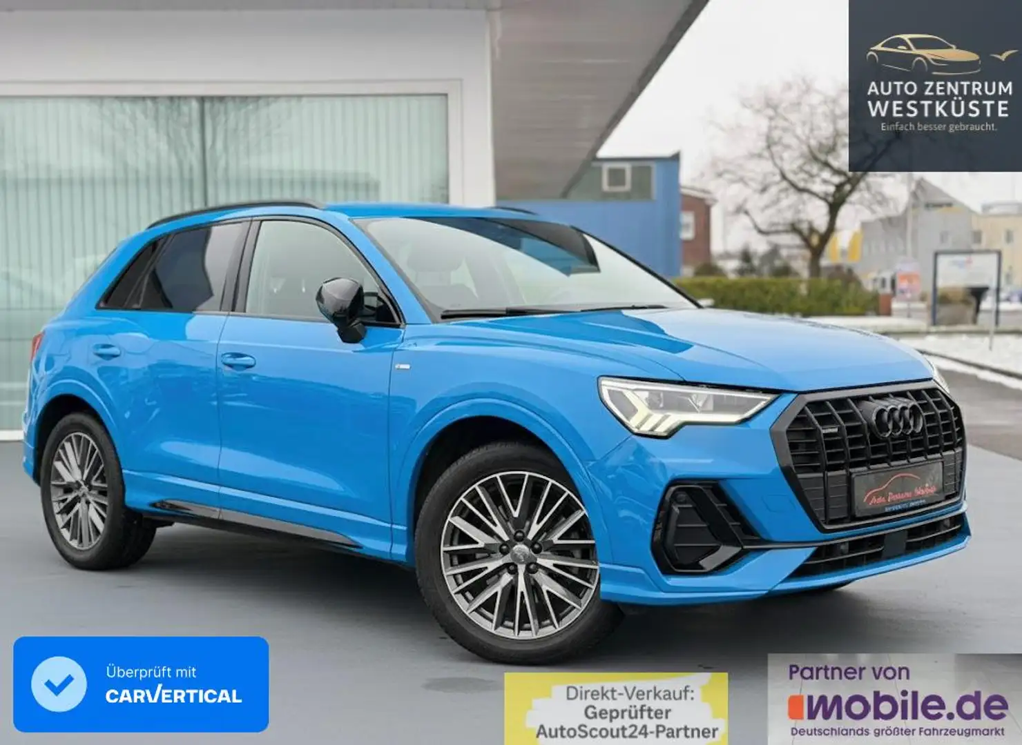 Audi Q3 40 TFSI quattro S-Tronic S line Navi wenig KM Blau - 1