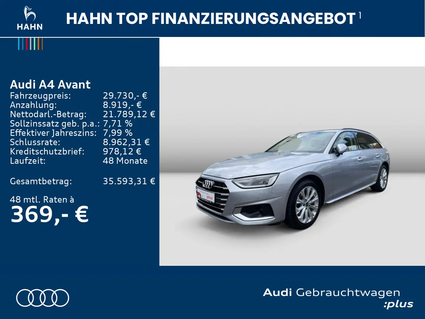 Audi A4 35TDI S-tronic advanced LED Navi Sitzh Silber - 2
