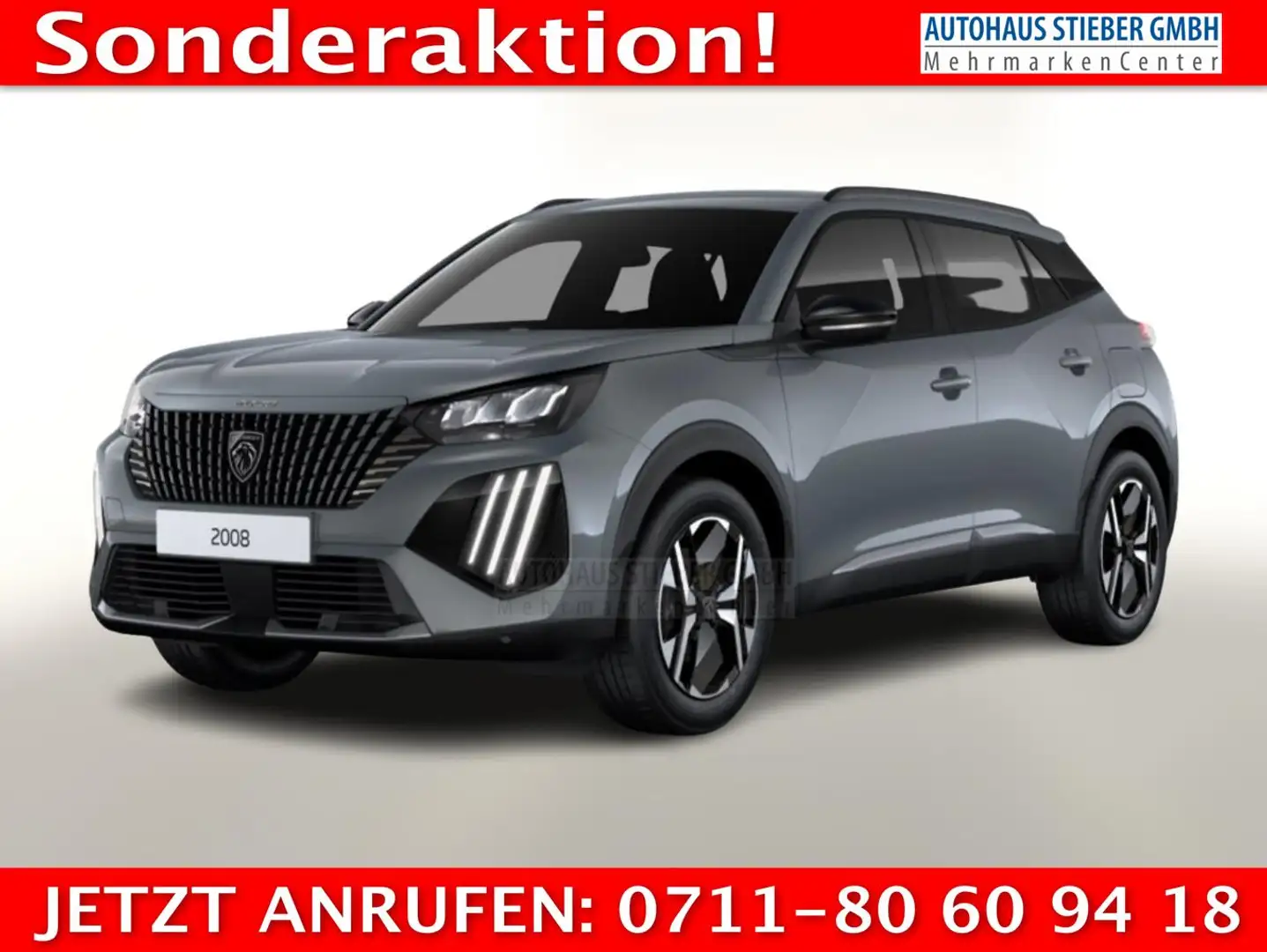 Peugeot 2008 MHEV 145 DSC6 Allure Nav Keyl ACC 360° SHZ 107 ... Gris - 1