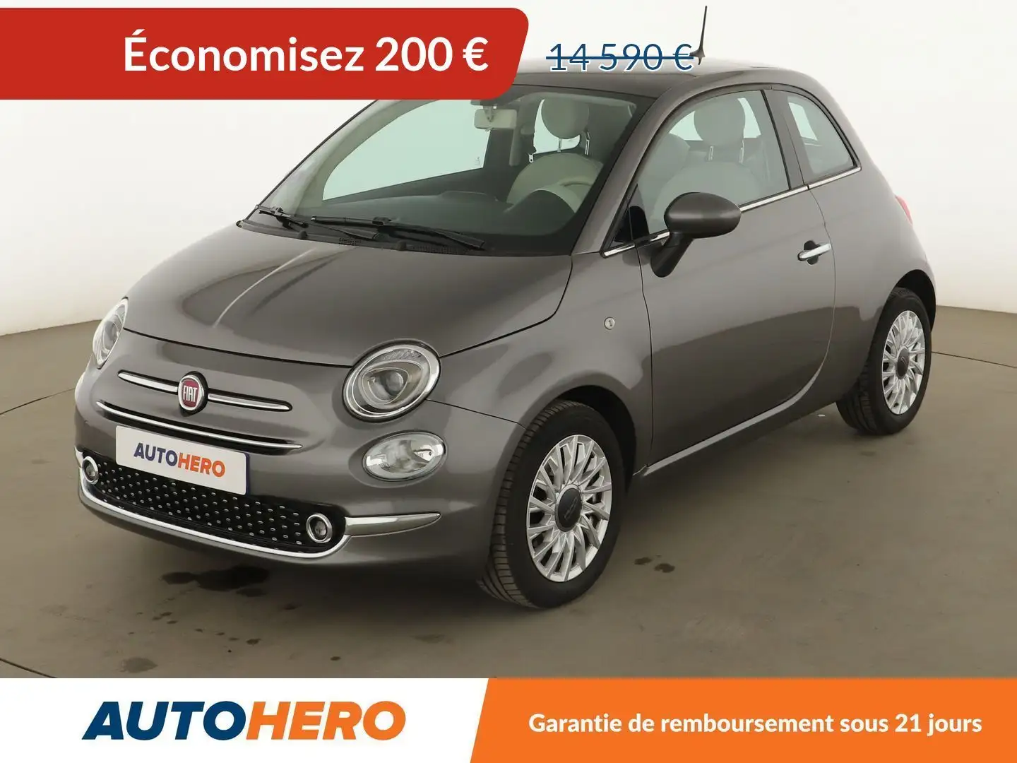 Fiat 500 1.2 Lounge Dualogic Gris - 1