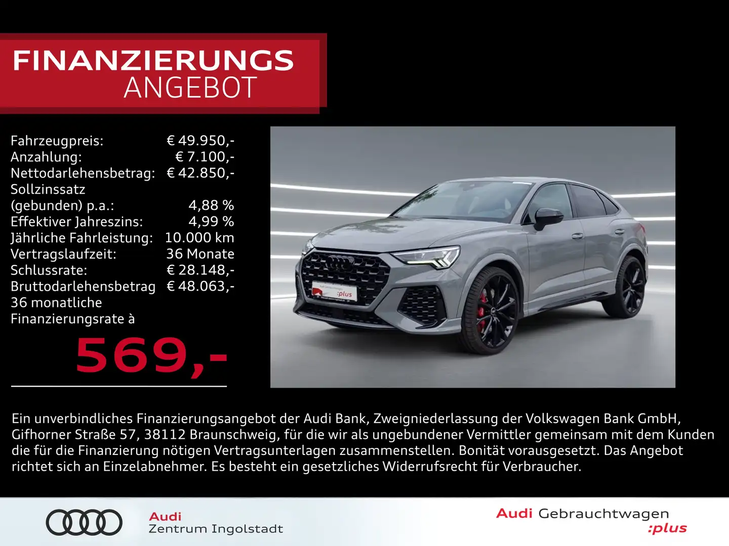 Audi RS Q3 Sportback MATRIX RS-Sitze RS-AGA 280km/h Grau - 1