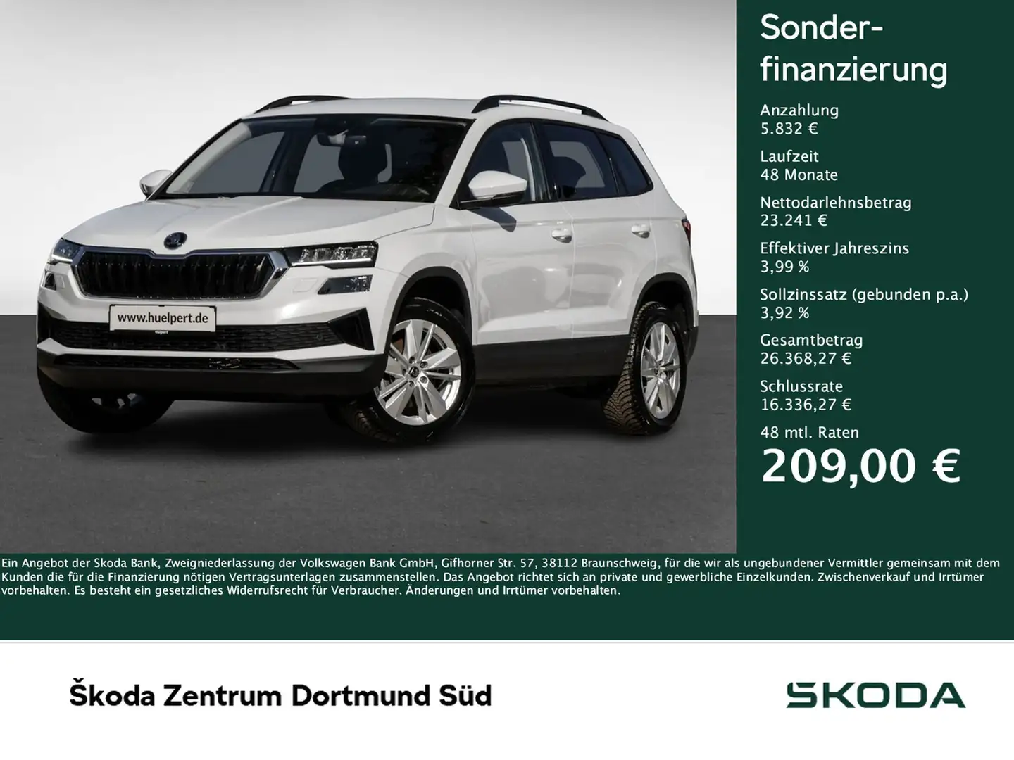 Skoda Karoq 1.5 SELECTION CAM NAVI LM17 SITZHEIZUNG Weiß - 1