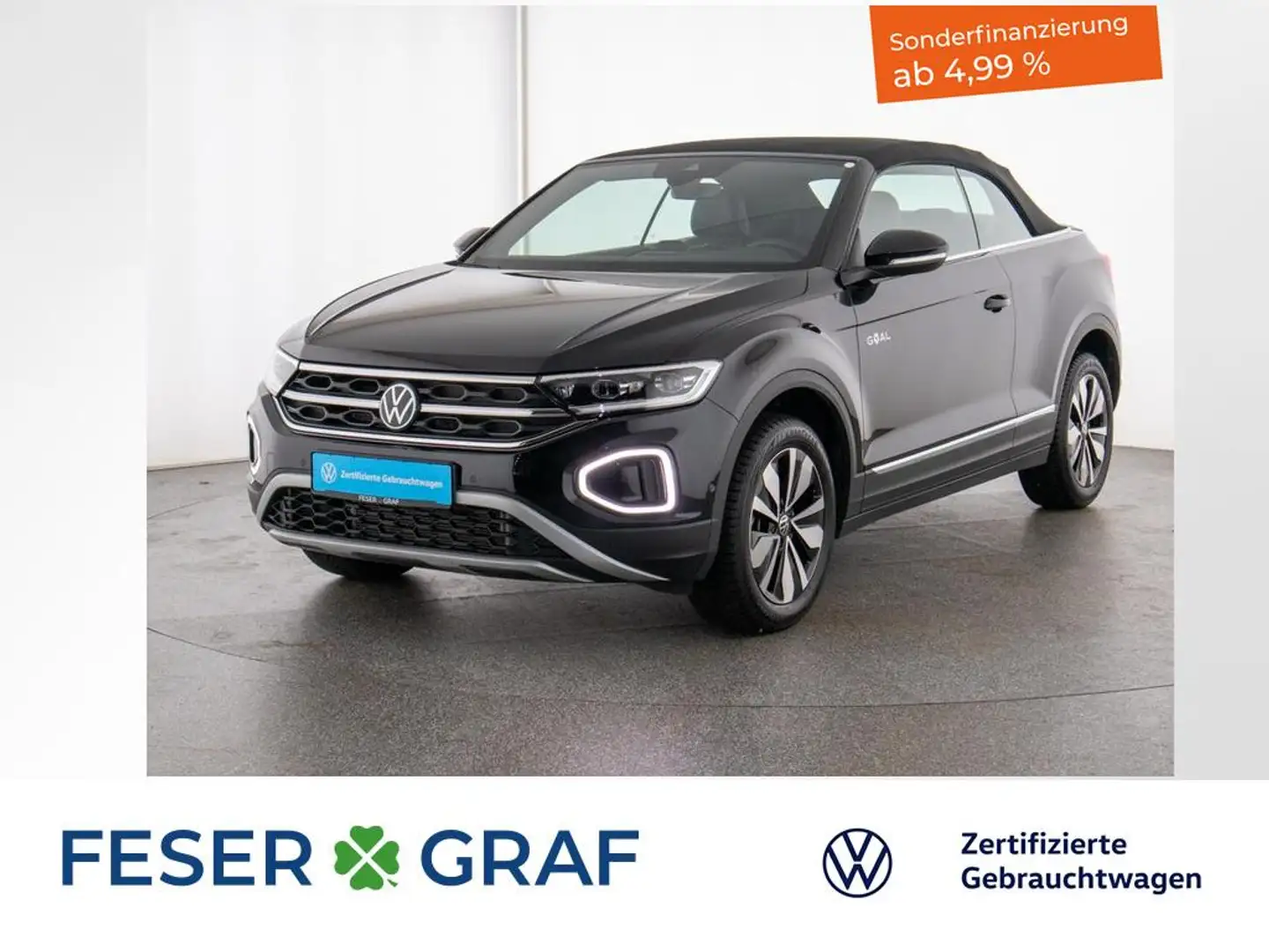 Volkswagen T-Roc Cabriolet 1.0TSI Goal Rückfahrkamera Navi Schwarz - 1