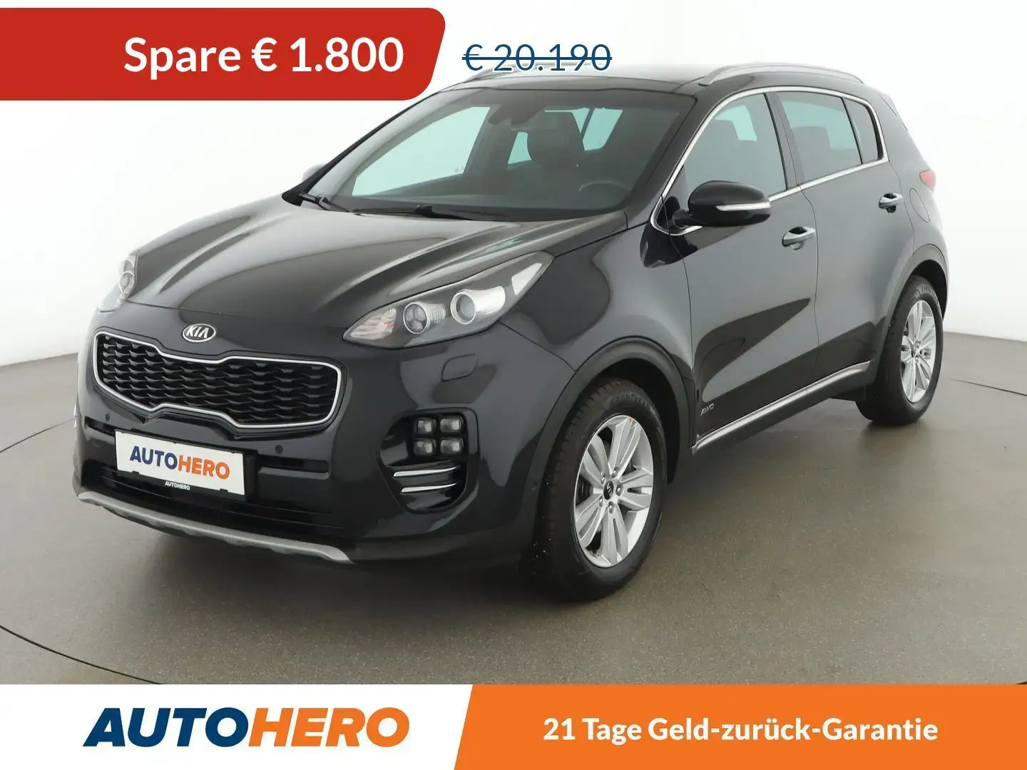 Kia Sportage 1.6 TGDI GT Line 4WD Aut. *PANO*TEMPO*NAVI*CAM*BT* Schwarz - 1