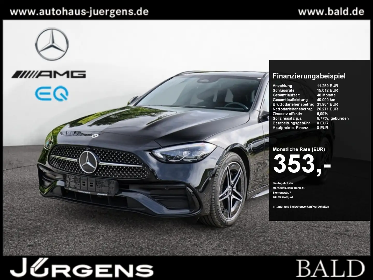 Mercedes-Benz C 180 T AMG-Sport/LED/360/Night/Distr/Totw/Memo Nero - 1