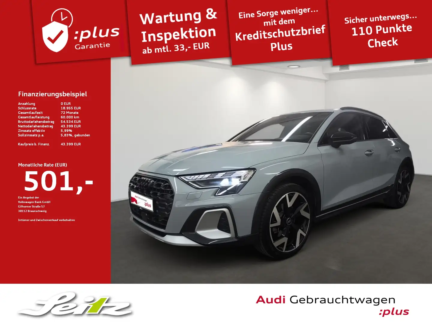 Audi A3 allstreet 35 TDI *HEAD-UP*NAVI*KAMERA* Grau - 1