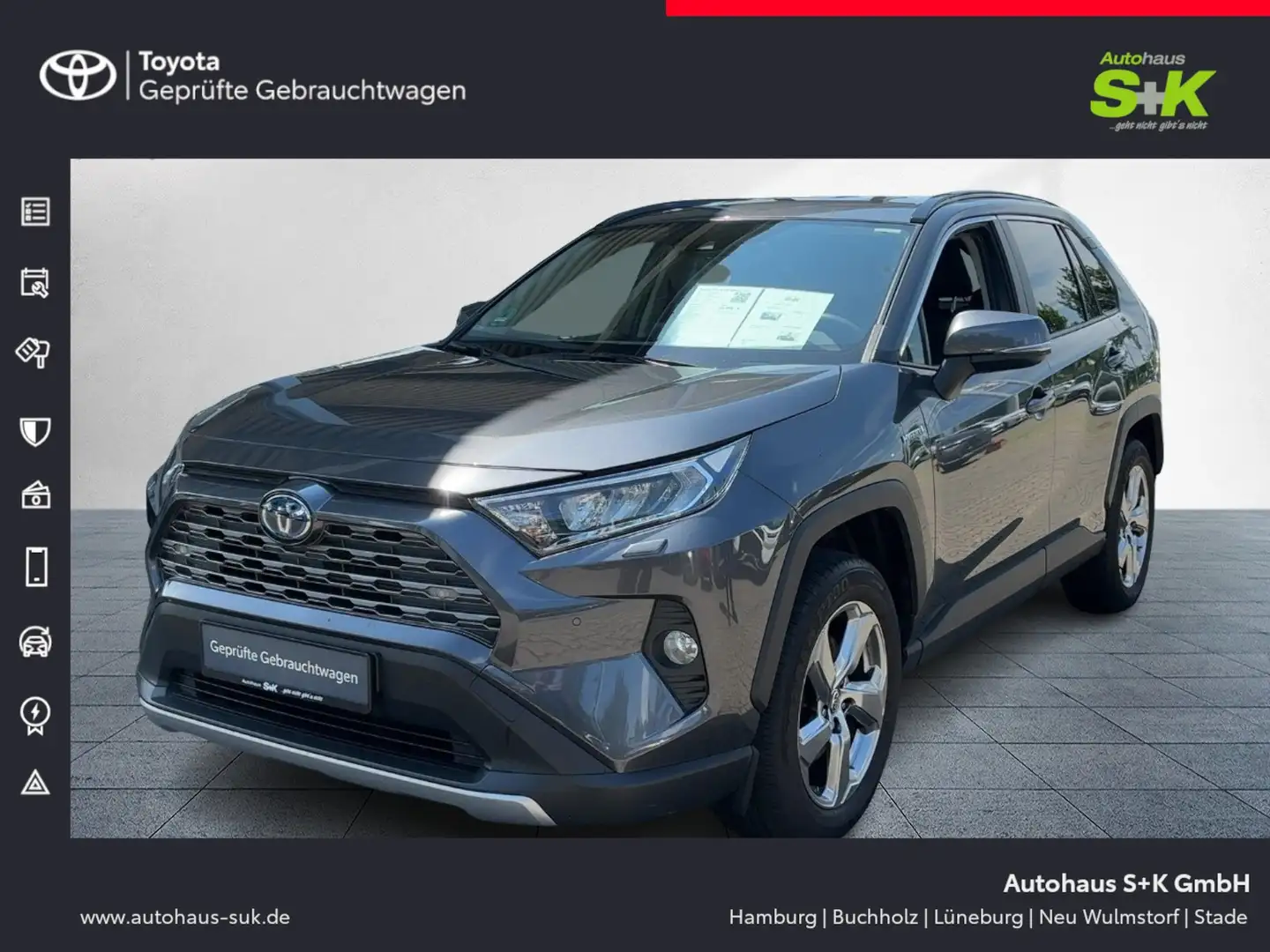 Toyota RAV 4 2.5l Hybrid,Team D*Carplay*AHK*Sitzheizung* Grau - 1