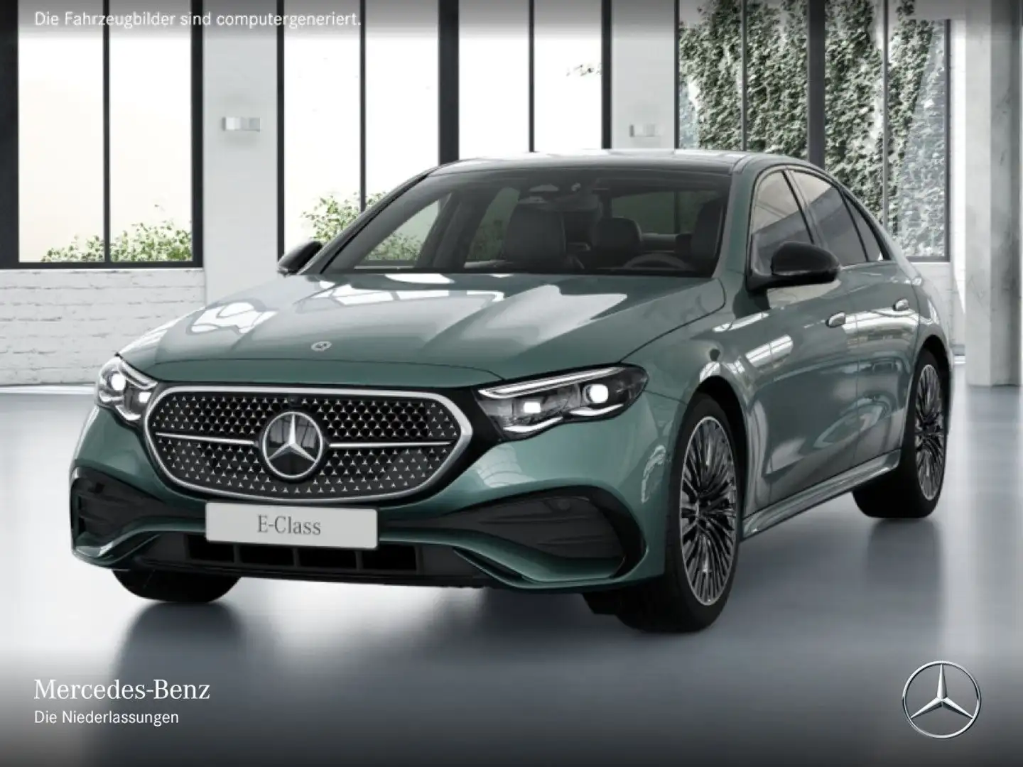 Mercedes-Benz E 220 d AMG 360° Pano Distr. Night Spurhalt-Ass 9G Silber - 2