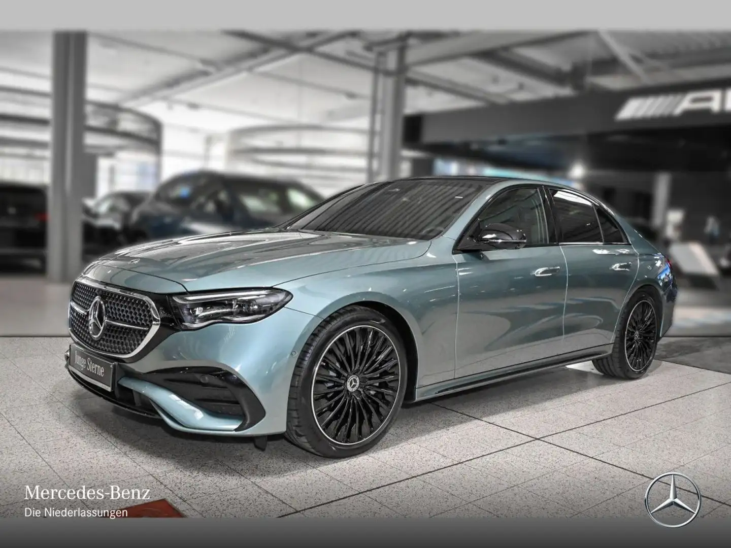 Mercedes-Benz E 220 d AMG 360° Pano Distr. Night Spurhalt-Ass 9G Argent - 2
