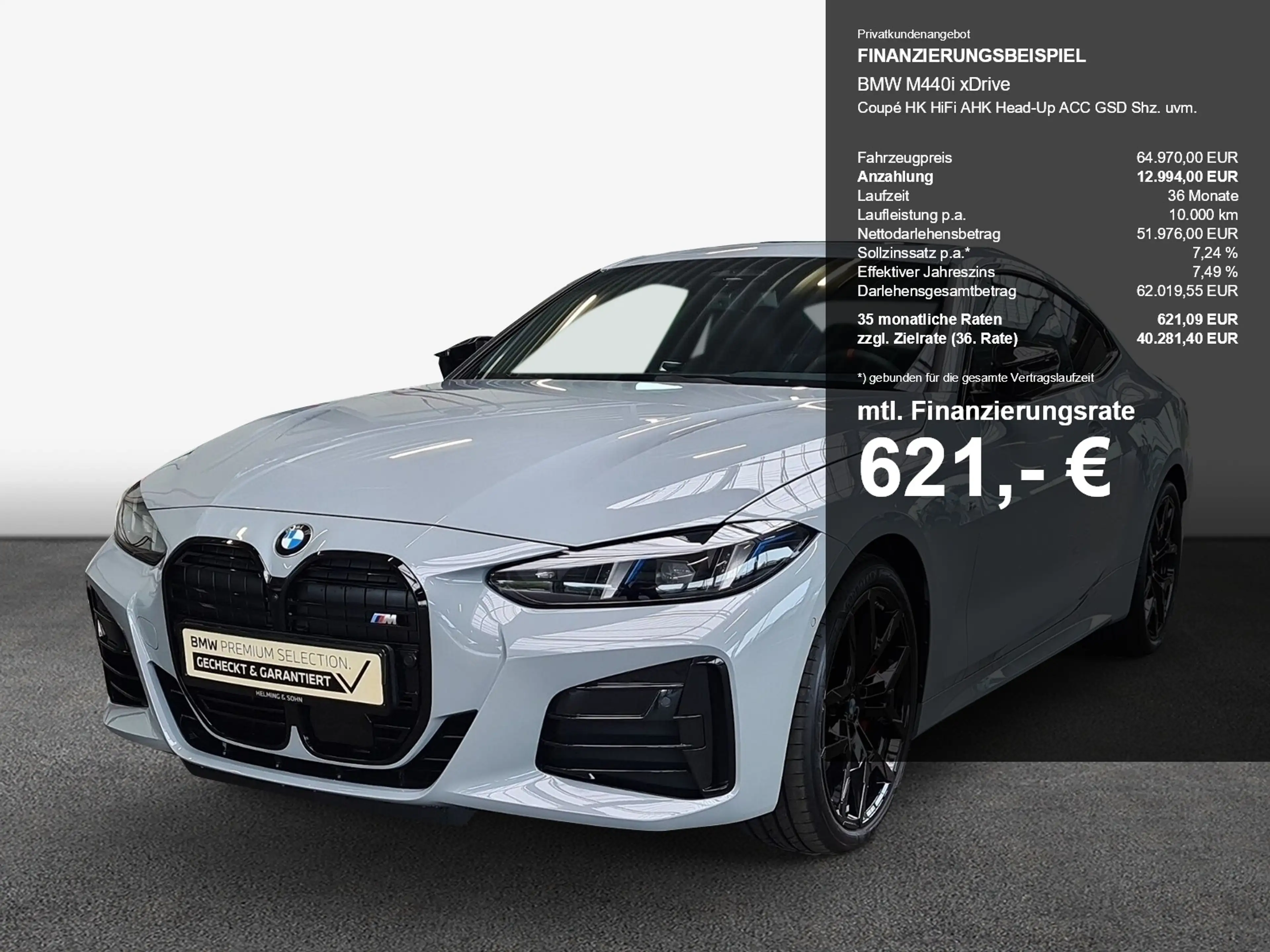 BMW 440 M440i xDrive Coupé HK HiFi AHK Head-Up ACC GSD Shz — photo 2