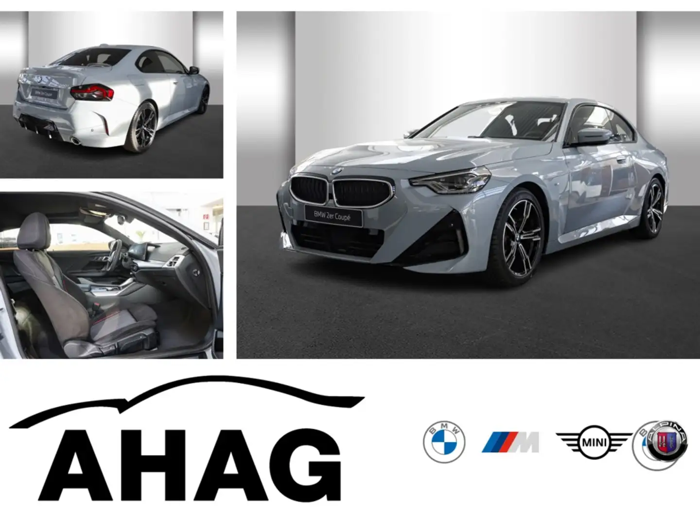 BMW 220 i Steptronic Coupe Navi Glasdach Bluetooth PDC MP3 Grau - 1