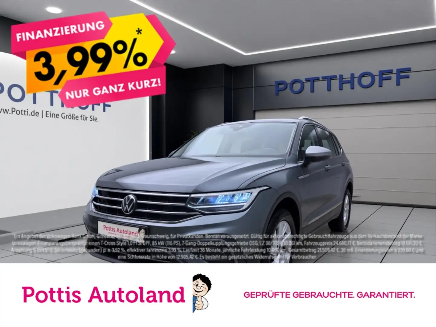 Volkswagen Tiguan Allspace 2.0 TDI DSG LIFE AHK NAVI SITZHZG PDC Grau - 1