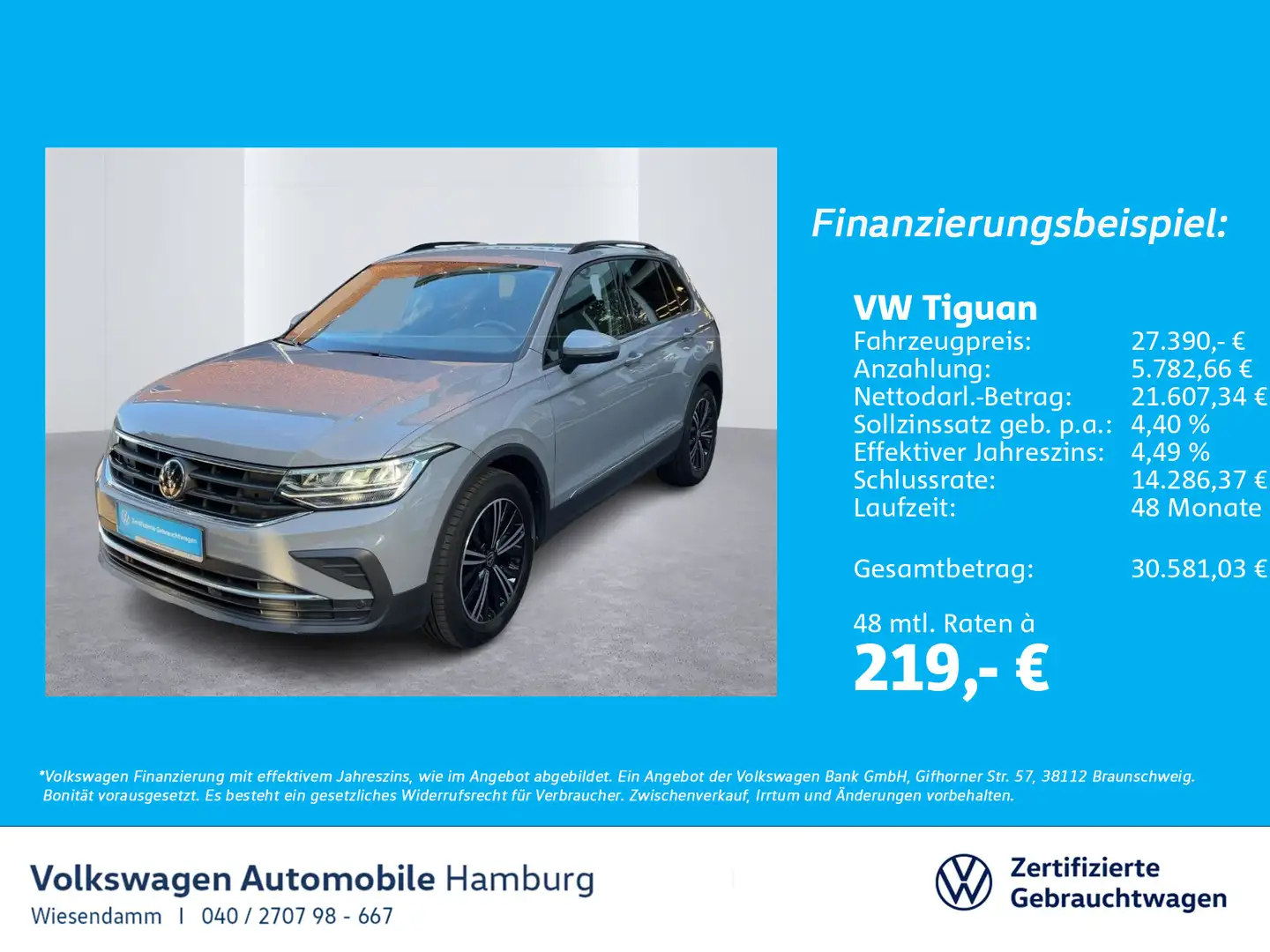 Volkswagen Tiguan 1.5 TSI DSG Life KAMERA/LED/NAVI/ACC Grijs - 1