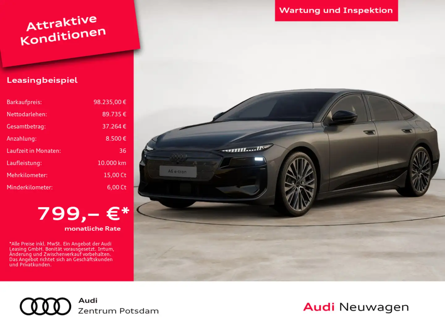 Audi A6 Sportback e-tron performance STANDHZ LED Grau - 1