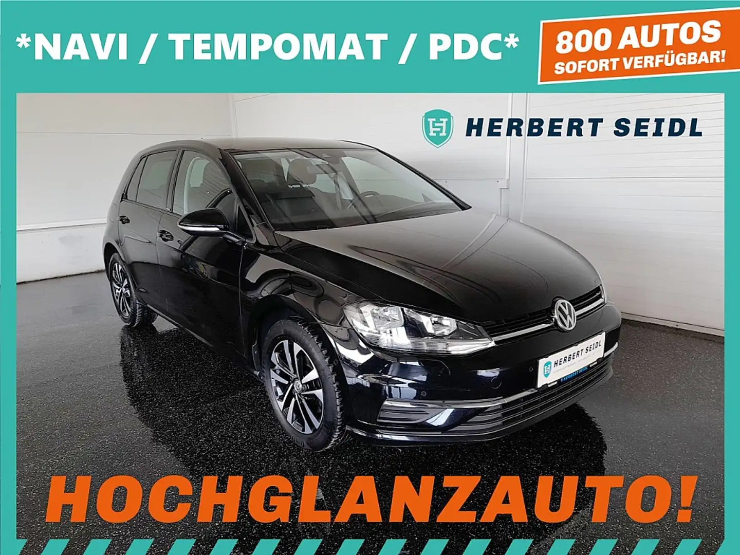 Volkswagen Golf VII IQ Drive 1,6 TDI *NAVI / TEMPOMAT / FERNLIC... Zwart - 1