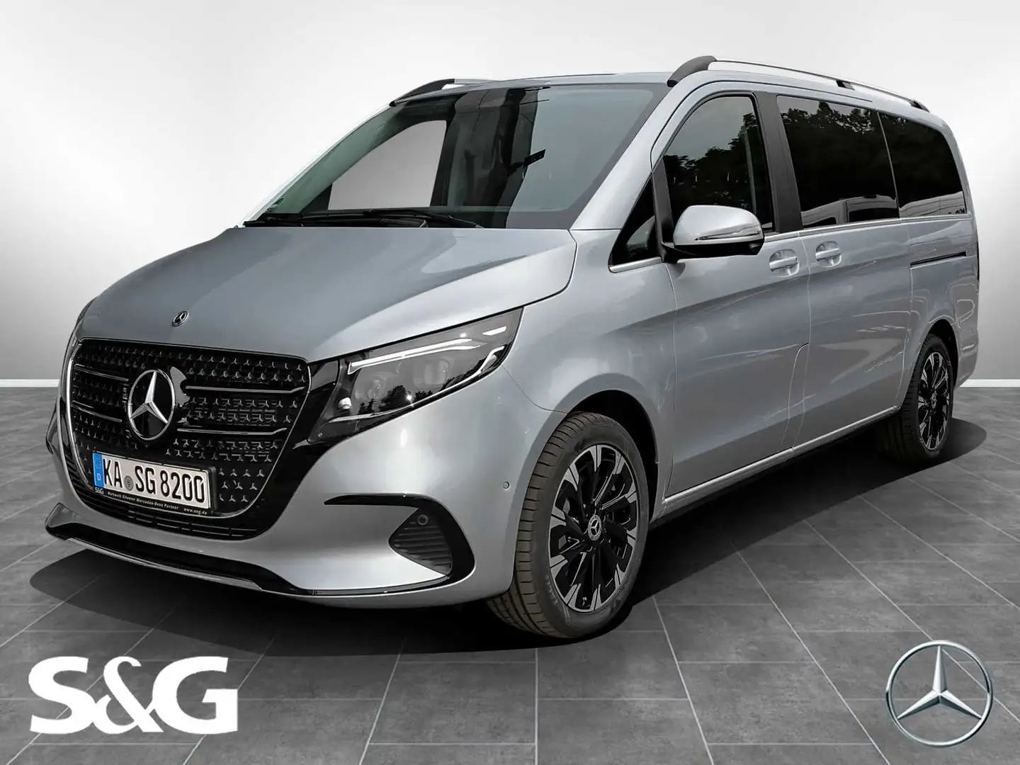 Mercedes-Benz V 300 d AVANTGARDE lang AHK+MBUX+M-LED+360°+Dist Zilver - 1
