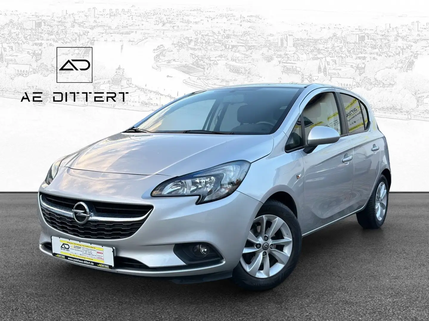 Opel Corsa E ON ecoFlex +Shz/Lhz+Tempo.+CarPlay+ Argent - 1