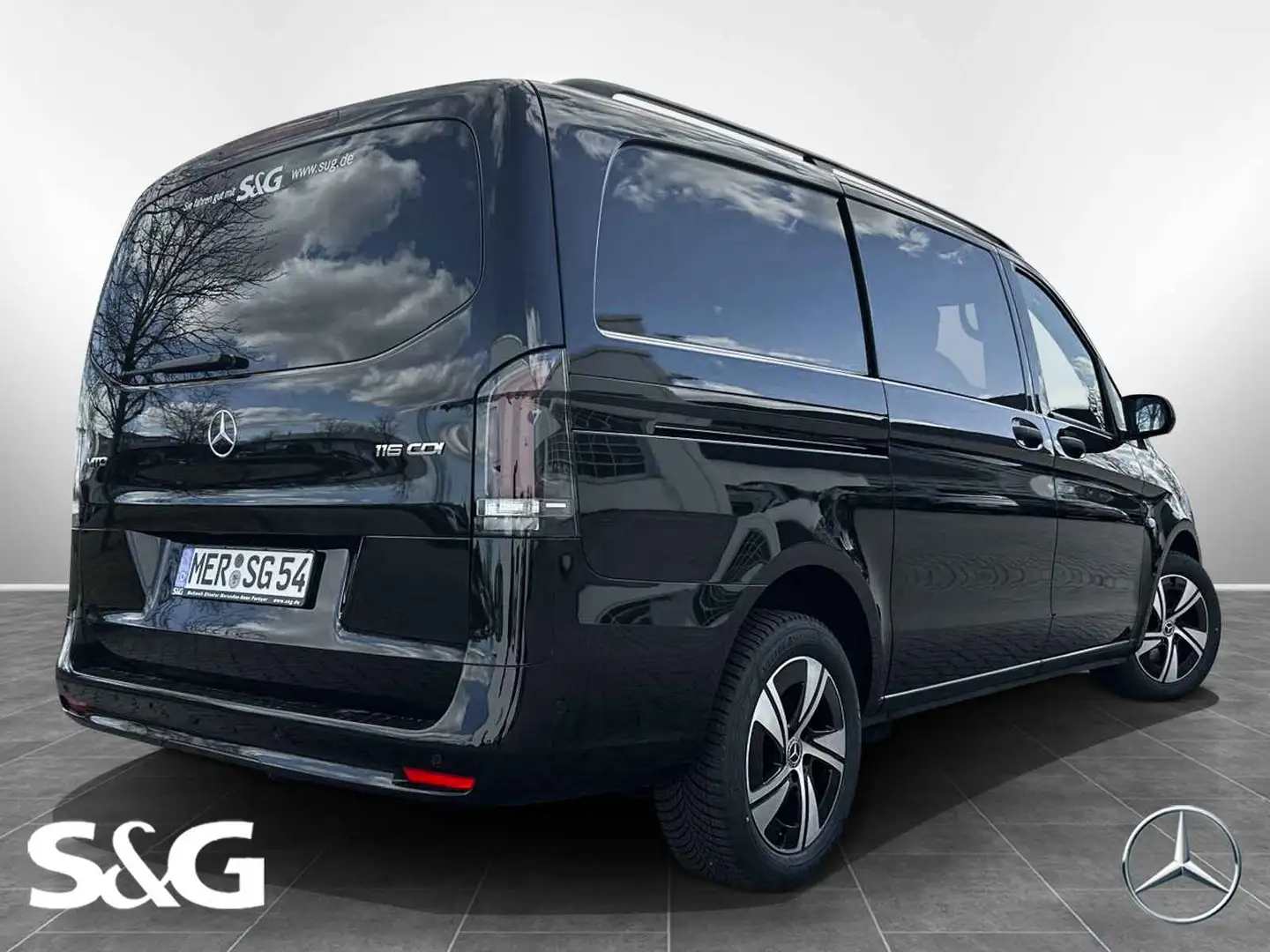 Mercedes-Benz Vito 116 CDI MX/L MBUX+RüKam+AHK+M-LED+Zuheizer Schwarz - 2