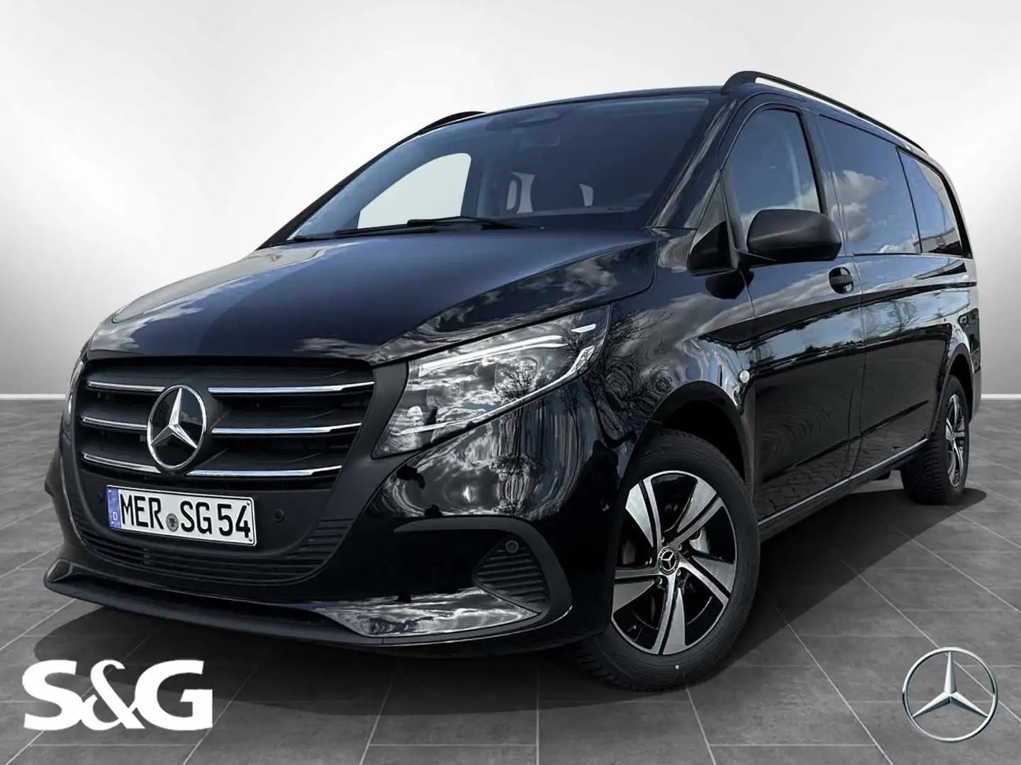 Mercedes-Benz Vito 116 CDI MX/L MBUX+RüKam+AHK+M-LED+Zuheizer Negro - 1