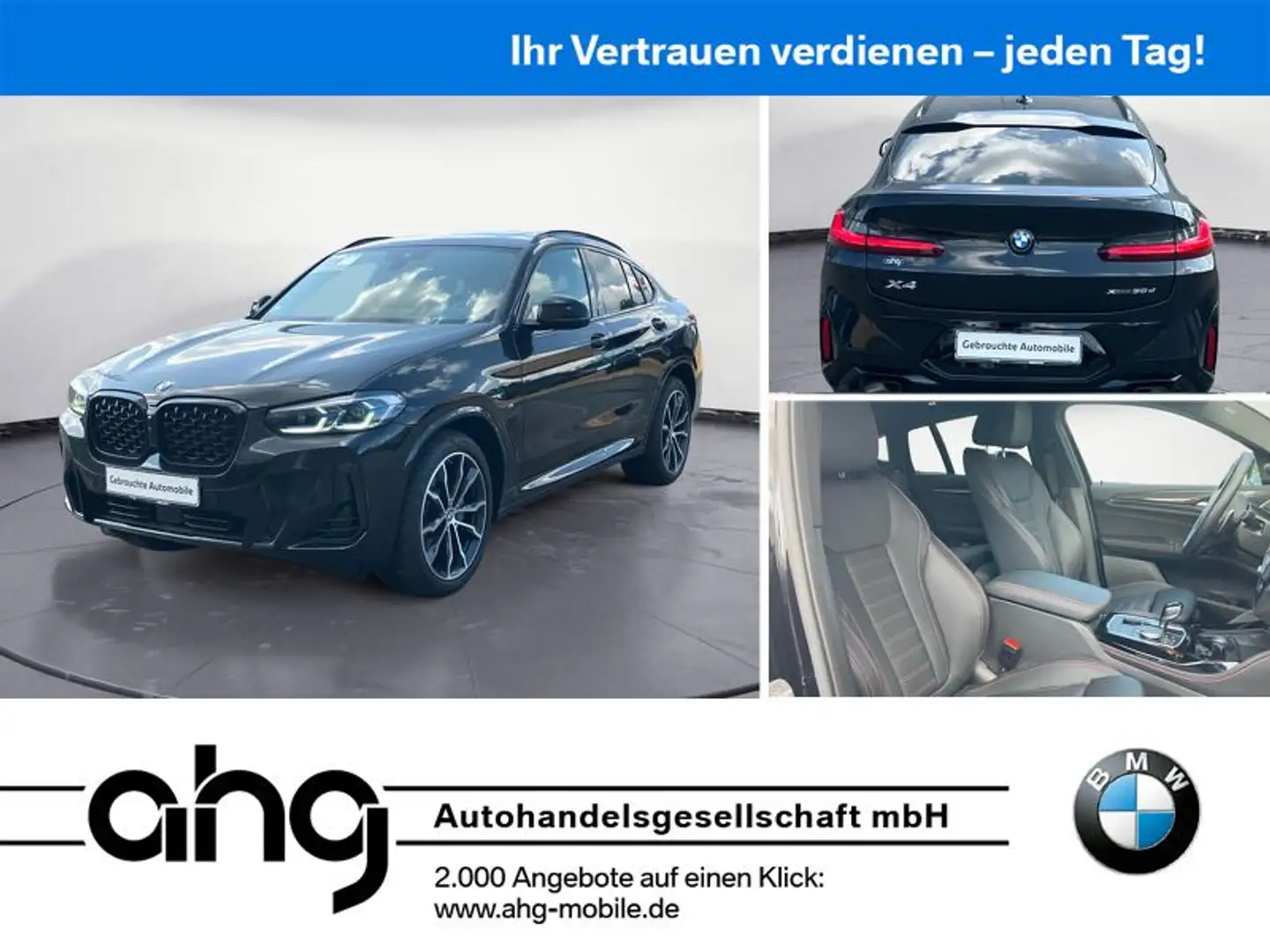BMW X4 xDrive30d AT M-PAKET | LASER | AHK | GARANTIE Schwarz - 1