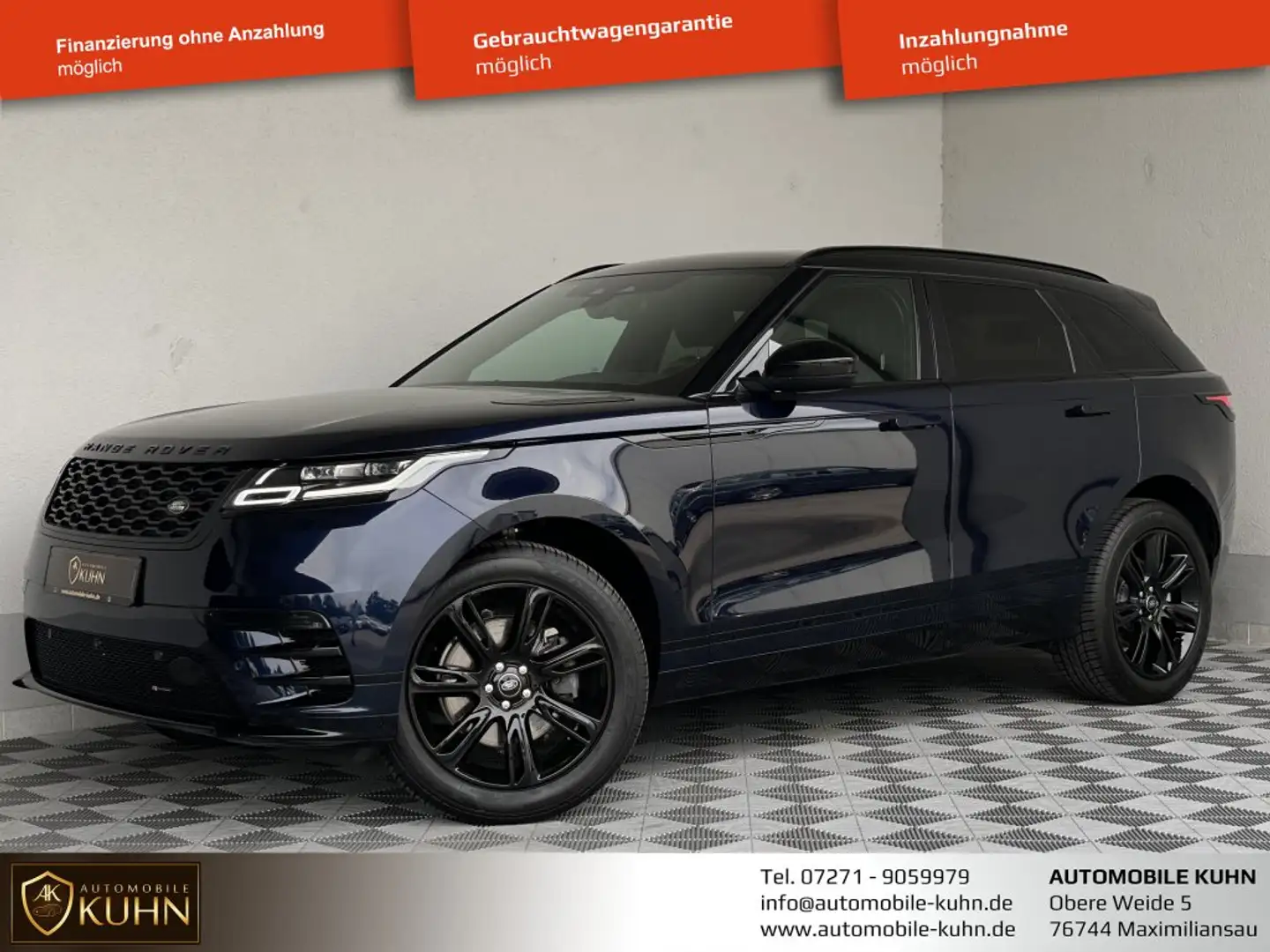 Land Rover Range Rover Velar D200*R-Dynamic SE*BLACK PACK* Blauw - 1